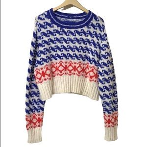 Mother The Wide Sleeve Jumper Crop Sweater Size XL